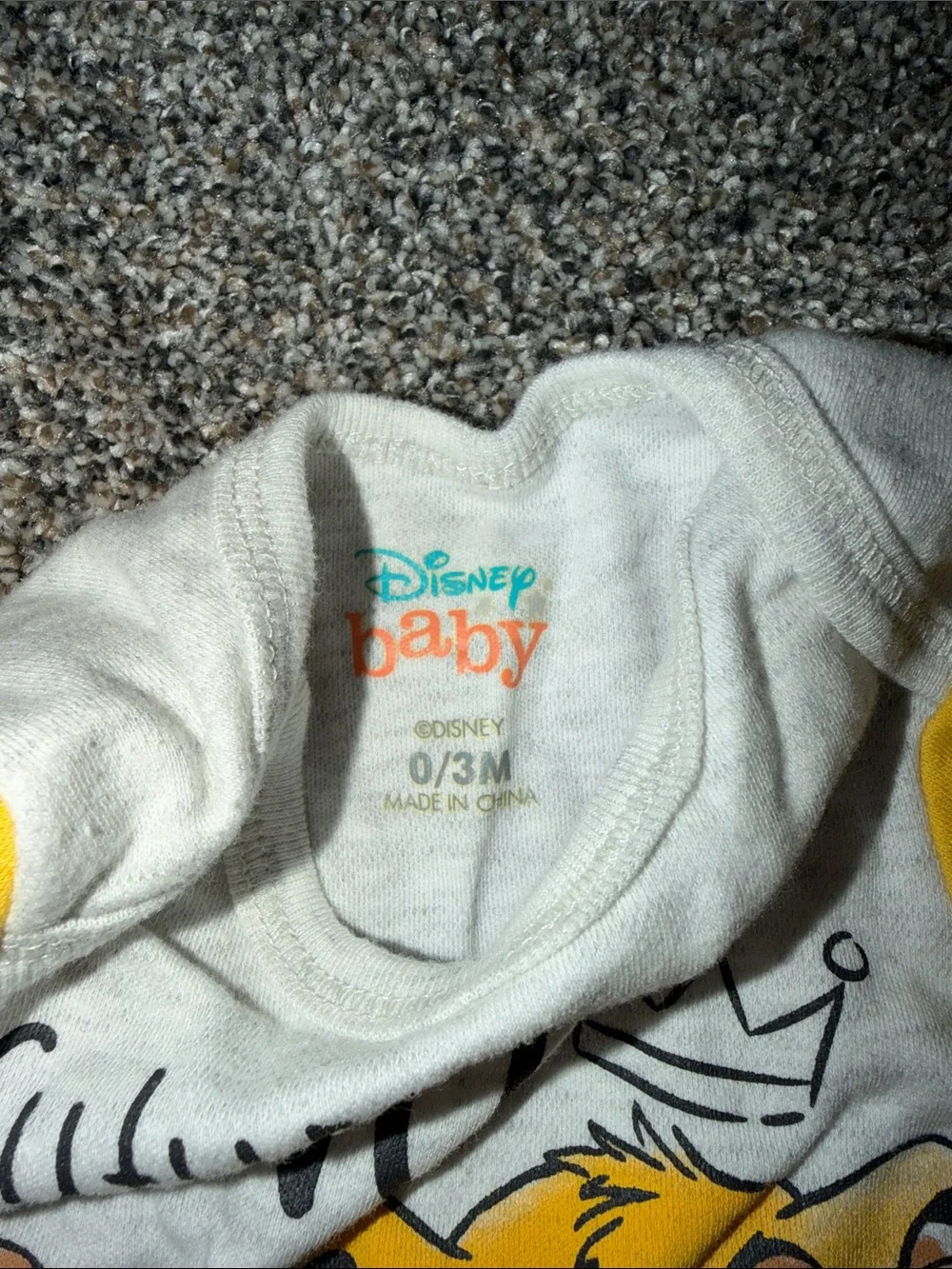 Disney Yellow & White Simba 'Future King' One-Piece Bodysuit